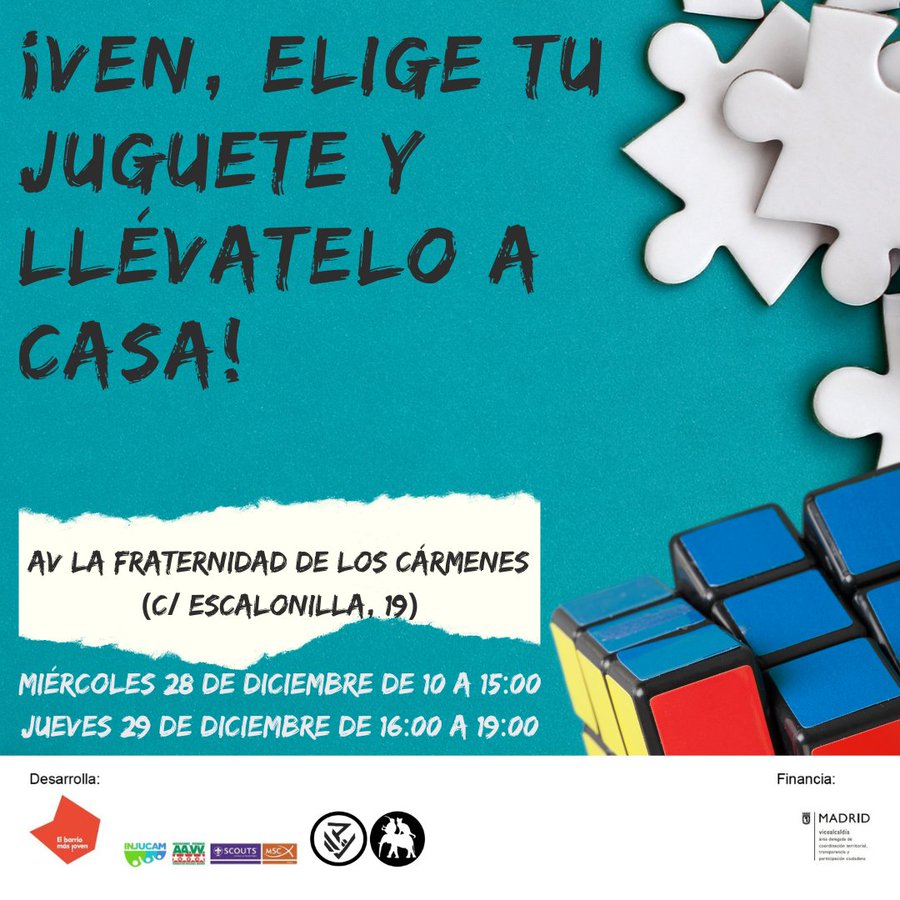 Entrega solidaria de juguetes (28 – 29 diciembre)