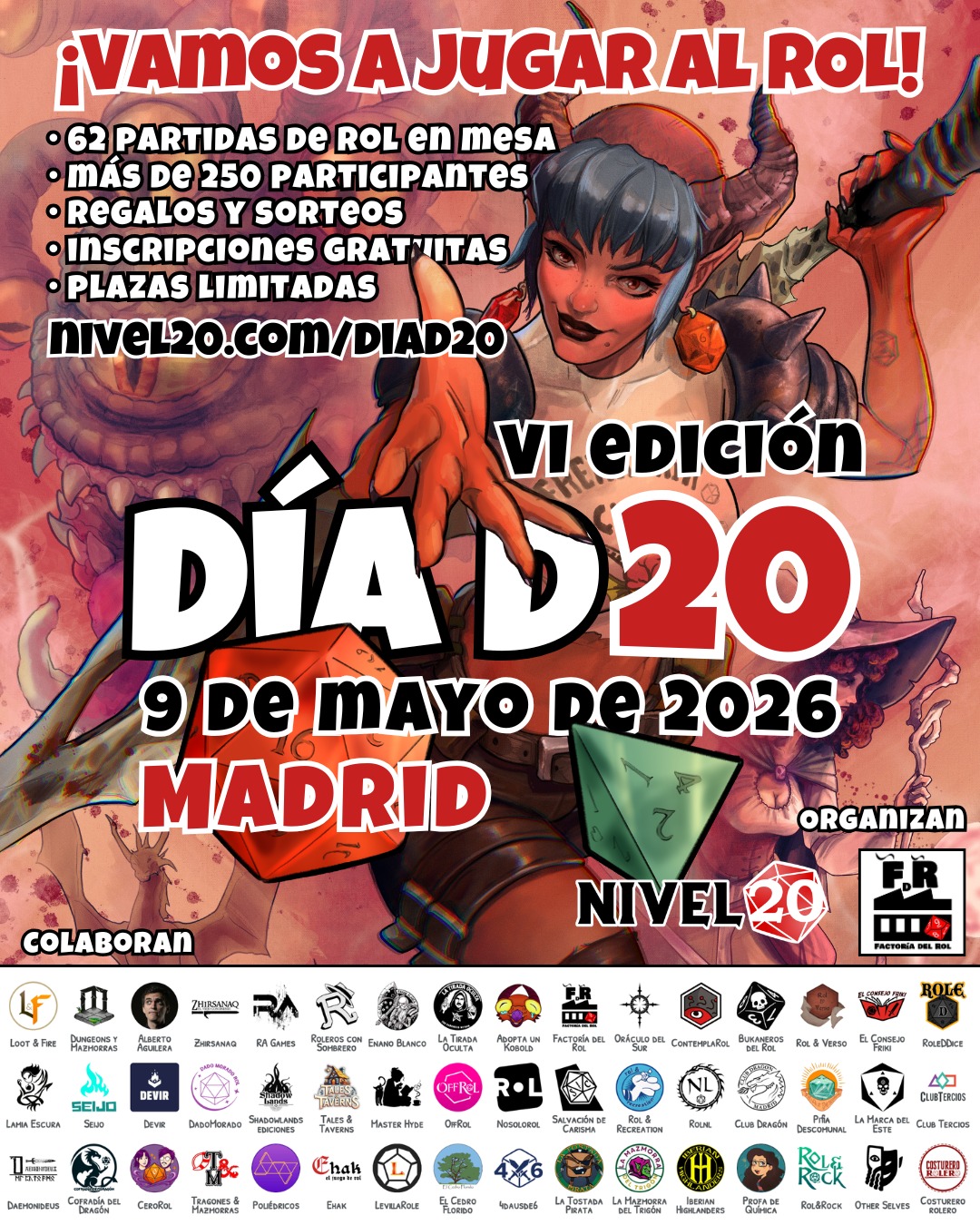 6ª Día D20 de juegos de rol (9 de mayo)