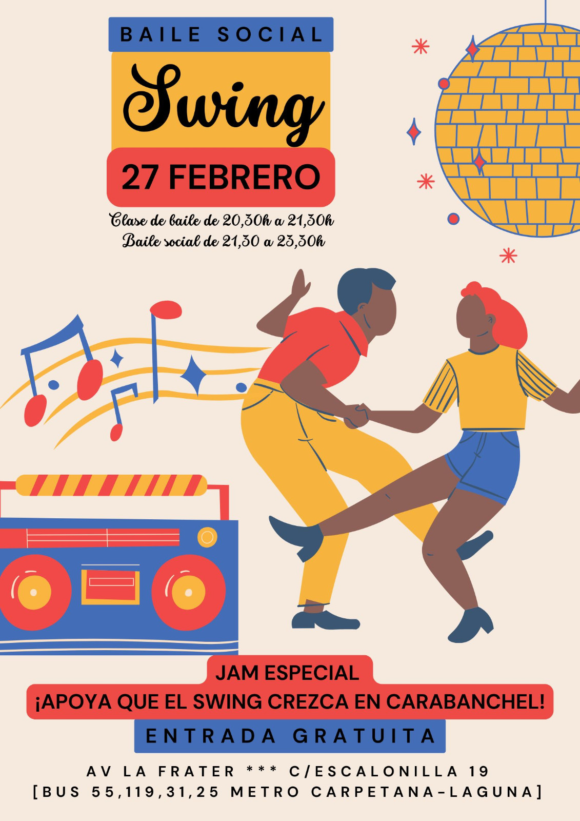 Baile Social Swing (27 de febrero)